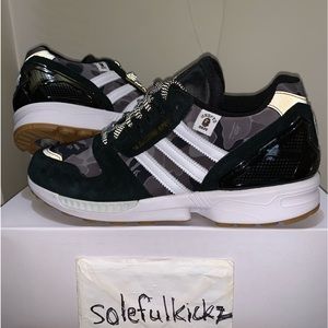 Bape x Undefeated x Adidas ZX 8000 Sz. 9 FY8852 CBlack/FTWhite/Gum3 Deadstock